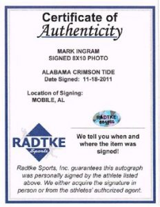 Mark Ingram Autographed/Signed Alabama Crimson Tide NCAA 8x10 BCS Photo Trophy-6151